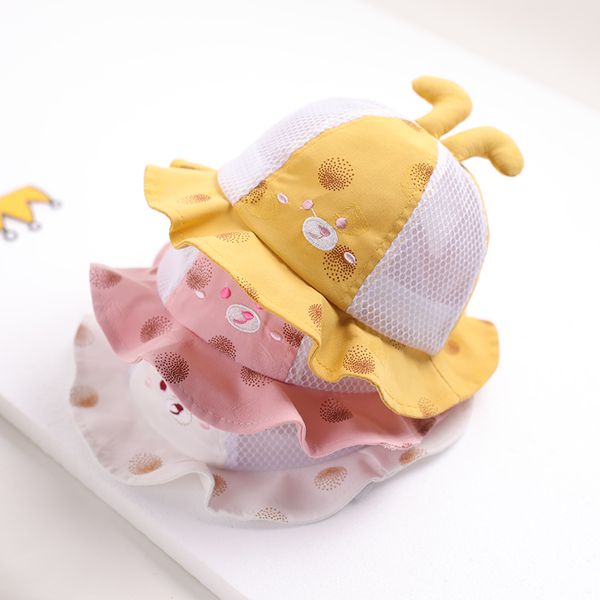 

детские шляпы летом тонкие вс шляпу принцесса мило сетки, Yellow