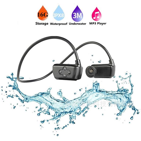 

waterproof 16g hifi apt-x mp3 player ipx8 swimming outdoor sport earphones usb mp3 music players