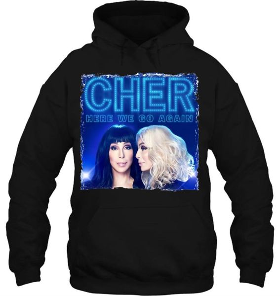 

men hoodie cher here we go again tour dates white s 3xl women streetwear, Black