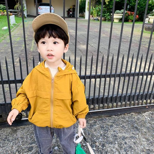 

2020 new wholesale boys hooded coat spring full sleeve kids jacket 1-6t, Blue;gray