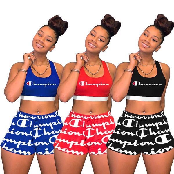 champion two piece short set womens