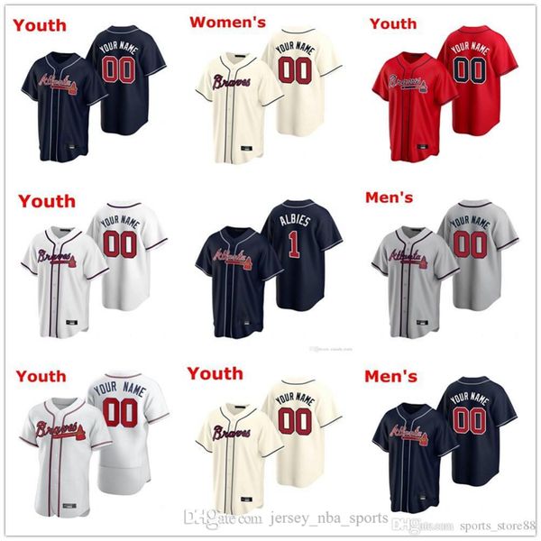 

2020 nick markakis jersey mens cole hamels john smoltz austin riley dansby swanson hank aaron mike soroka baseball jerseys custom stitched, Blue;black