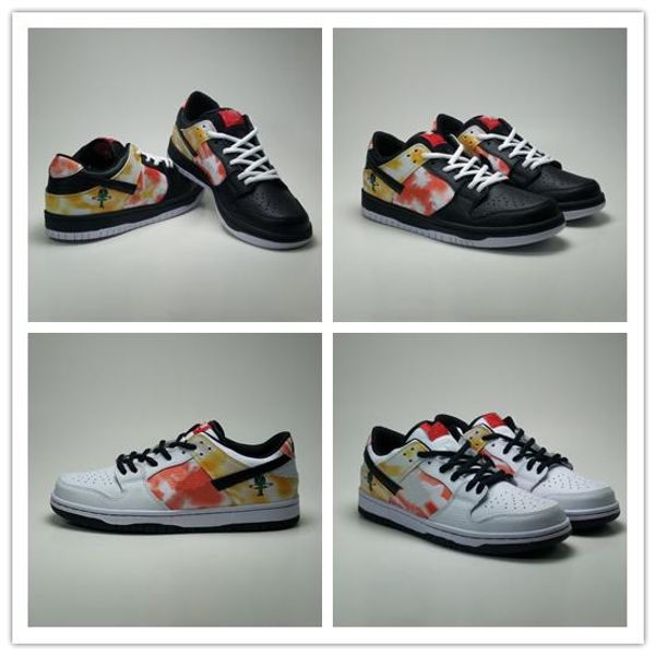 

men women sb dunk low home raygun tie-dye dunks away running shoes black orange flash mens sports trainers designer sneakers size 36-45