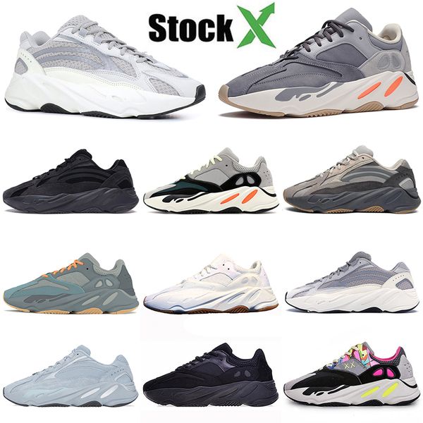 

2020 wholesale kanye west 700 v2 for fashion mens women running shoes static magnet wave runner solid grey trainers snekaers 36-46, White;red