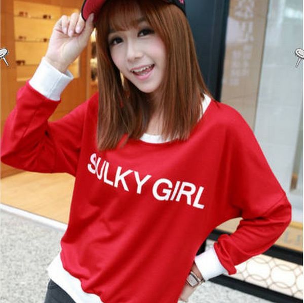 

2018 pendulum di tan women's thin students front short long back pullover hoody spring and autumn women's friend sisters ou, Black