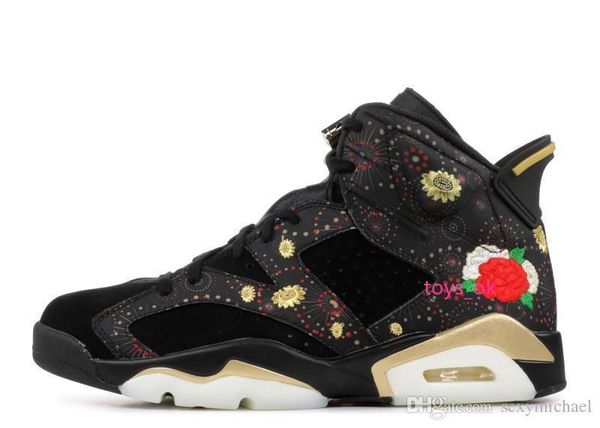 

коробка happy 6s с китайским новым годом cny black 6 баскетбольные кроссовки кроссовки с цветочной строчкой мужские кроссовки