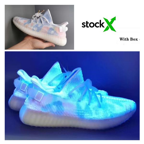 

v2 translucent tie-dye multicolor men women running shoes 380 blue oat reflective 3m bloarf fx9847 kanye sulfur westoutdoor sports sneake