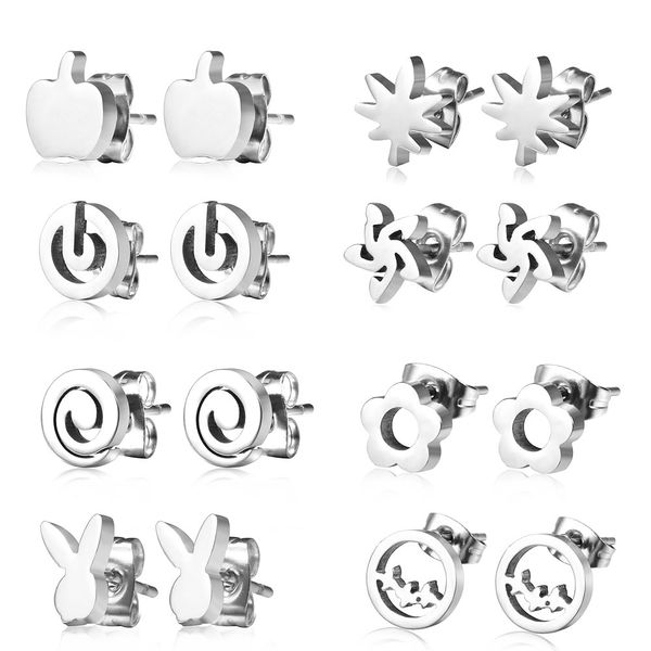 

cardy koala stainless steel fashion jewelry earrings studs, Golden;silver