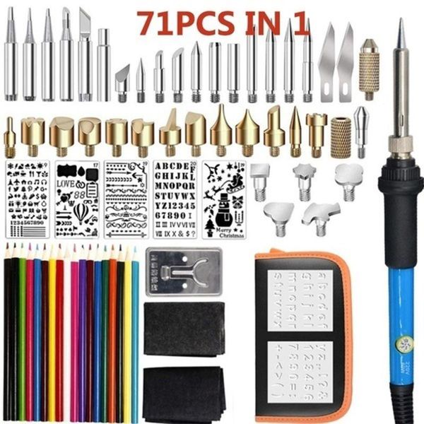 

electric engraving pen 71pcs/37pcs/28pcs/7pcs professional temperature adjustable wood burner diy electric engraver grinder sets
