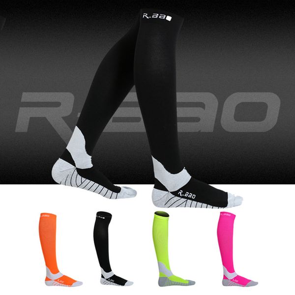 

fangnymph r-bao men women compression sleeve socks anti-slip night running adults marathon long sports socks, Black