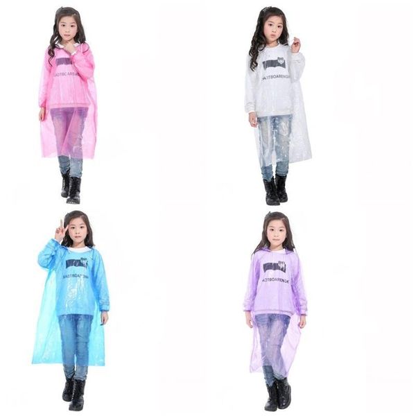 

одноразовый emergency дождевики натяжные запястья очистить одноразовая с капюшоном пончо дождевик дети путешествия must дождь wear оптовая 1