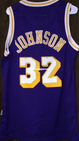 

wholesale earvin johnson #32 purple legend soul jersey t-shirt vest stitched basketball jerseys ncaa, Black;blue