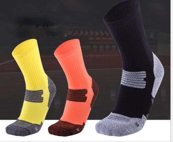 

basketball towel bottom matching color, sweat absorption and skid-proof outdoor sports socks for men and women in summer, Black