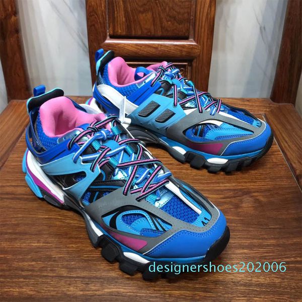 

2019 new color track trainers shoes men womens comfortable breathable mesh nylon cloth track designer shoes size 36-45c2 d06, Black