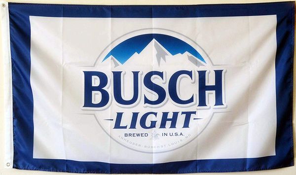 

busch light bud beer flag banner man cave