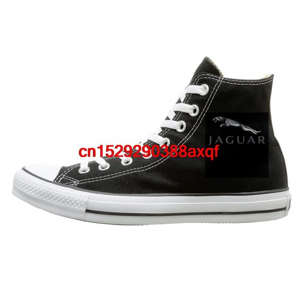 

casual shoes teenagers boys and girls sports shoes jaguar car racing brand high-canvas shoes for men women, Black