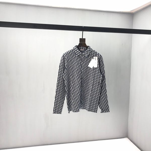

2020 french spring and autumn fashion new full-covered letter printed shirt men's designer high-quality wild men's mixed cotton sh, White;black
