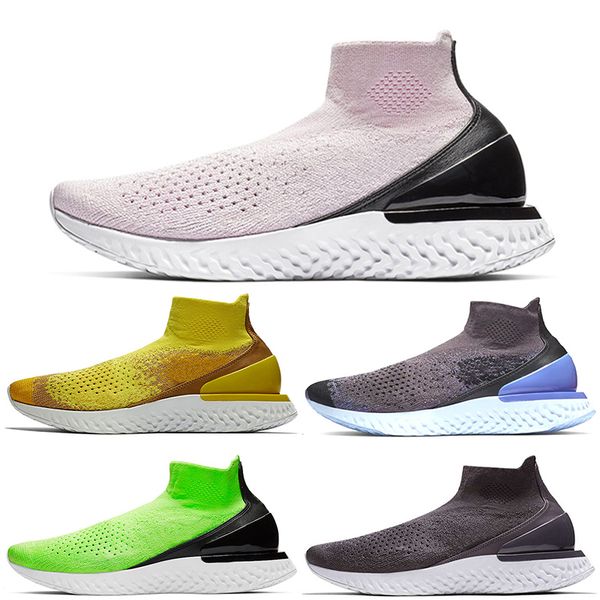 

react sock men women running casual shoes triple black thunder grey peach powder bright yellow designer sneakers sport sneaker eur 36-45