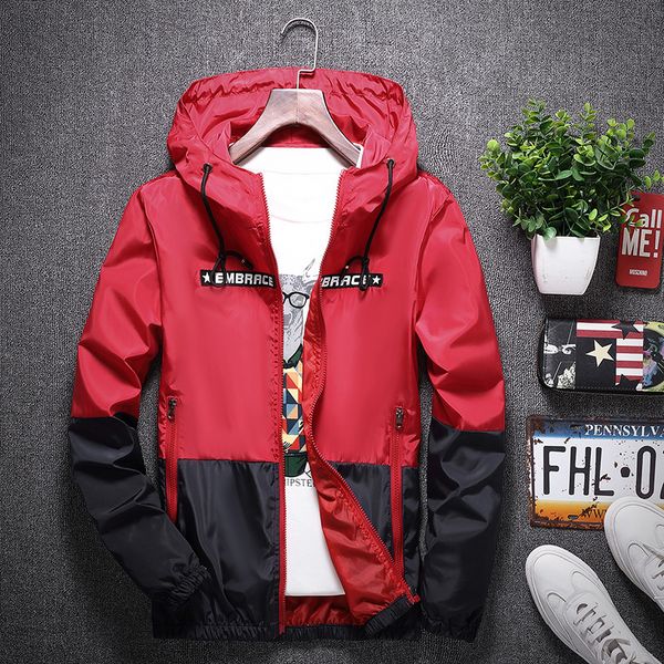

light jacket windbreaker men jaqueta masculina zipper patchwork waterproof jackets streetwear bomber jacket 4xl, Black;brown