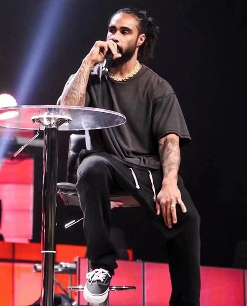 

fog high street cross-pants for men ins casual solid color males sweatpants with pockets m-xl size, Black