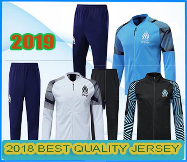 

Top Quality Survetement Marseille tracksuit Maillot de Foot 2019 20 OM Capuche Olympique de Marseille hoodie jacket Thauvin soccer Tracksuit