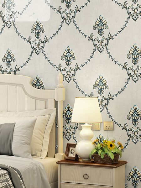 

хорошего качество американских обои 3d идиллической большой цветок нетканого зеленый европейской стиль обои роскошного фон стена спальня гос