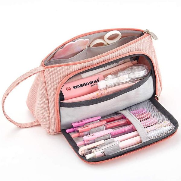 

dihope new super large capacity makeup bag school pen case supplies pencil bag school box pencils pouch stationery