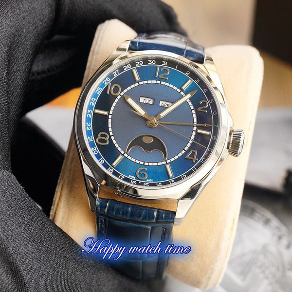 

edition 4000e/000r-b438 steel white dial date rose watches case movement brownleather 2460-qcl strap watch movement mens designer gvgm, Slivery;brown