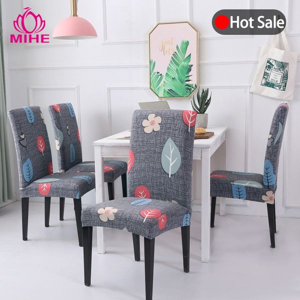 

removable modern chair cover stretch dining seat cover spandex elastic wedding banquet chair covers europe pastoral print yzt03