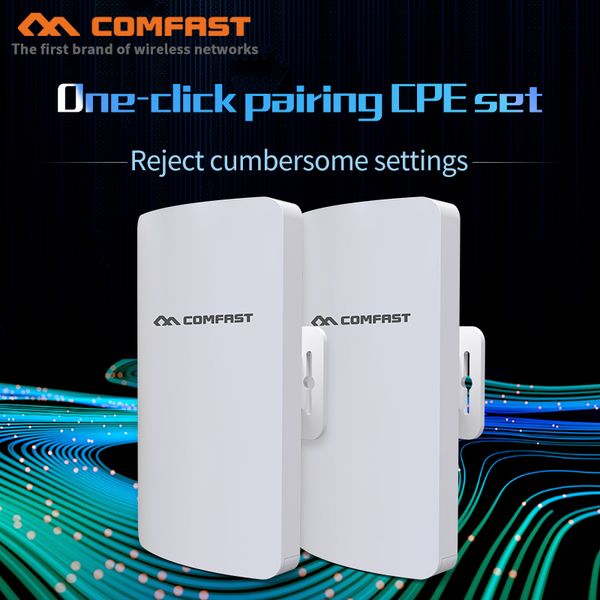 

2pcs 5ghz outdoor cpe bridge 3km stable trsnsmission rate 300mbps wifi nanostation built-in pa high gain antenna router
