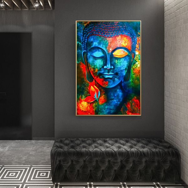 

modern buddhism posters and prints wall art canvas painting wall decoration lord buddha pictures for living room frameless