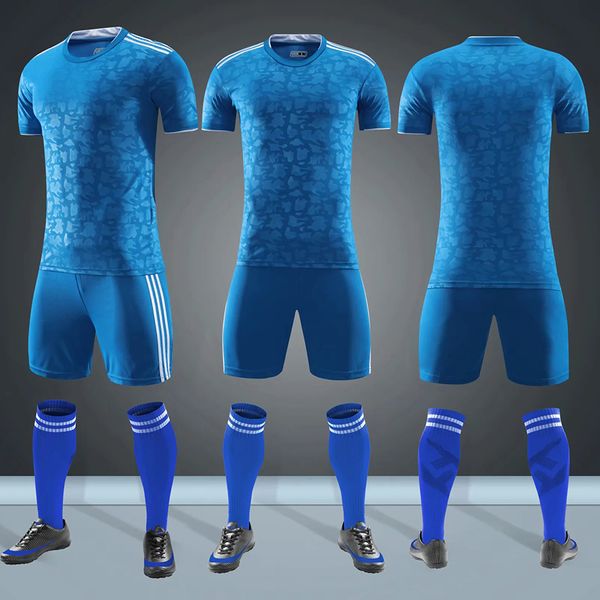 

2020 kids blank diy college club football wear personality customized football jerseys blue eams fans soccer suit socks, Black