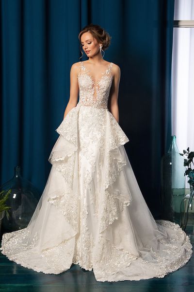 

Two piece dre wedding dre e placida tulle lace bridal gown