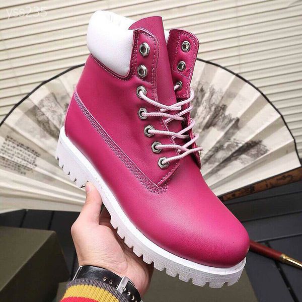 

generous non-slip kick not bad martin boots for men and women couple leather waterproof snow boots casual high-shoes, Black