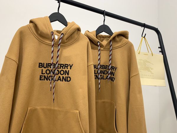 

19fw new luxurious brands design bbr embroiderd letters khaki sweater hoodies men women streetwear sweatshirts outdoor shirts, Gray;blue