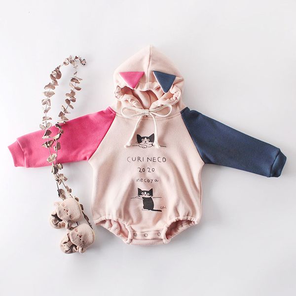 

baby knit rompers autumn newborn boys girls jumpsuits clothes cartoon cat knitted long sleeve toddler sweater children overall, Blue