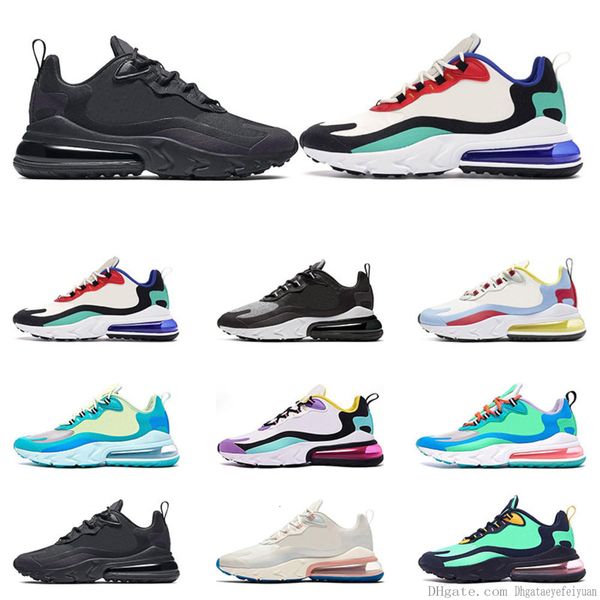 

new react men running shoes sug8r triple balck bauhaus optical fashion mens trainers breathable sports sneakers size 36-45