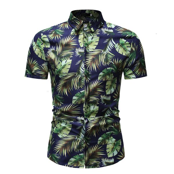 

new eye-catching hawaiian tropical shirt men's short-sleeved sleeve collar beach holiday belt 3xl clothes, White;black