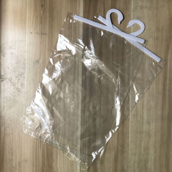 

20*28cm clear self-adhesive plastic pakcage bags clothing towel socks bags with hook