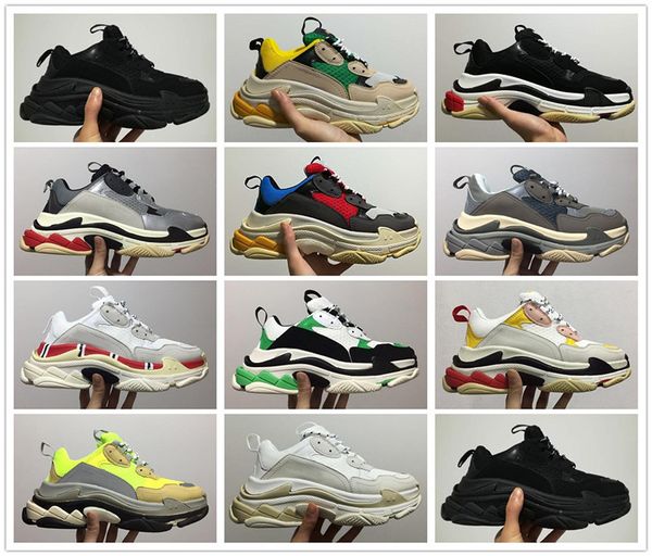 

New Unveils New Triple-S 17FW Casual Shoe Man Woman High Quality Mixed Colors Thick Heel Grandpa Casual Shoes