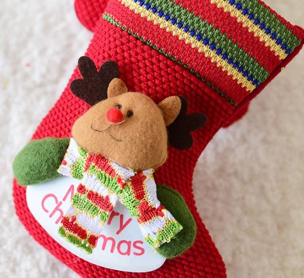 

2018 new fashion christmas decorations mini old snowman christmas gift socks children's beautiful gift bags