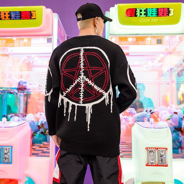 

dropshipping 2018 autumn new high street anti-war sweaters men, White;black