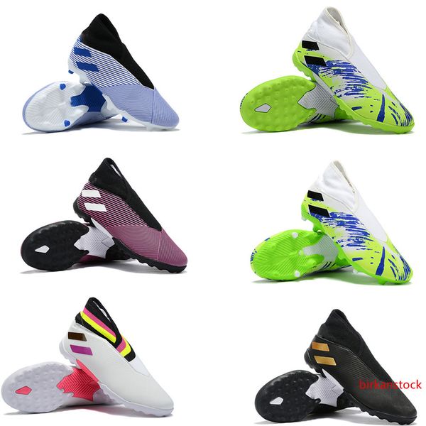 

men nemeziz 19.3 no shoelaces fg tf football shoes waterproof messi chaussures indoor soccer cleats shoes size 39-45