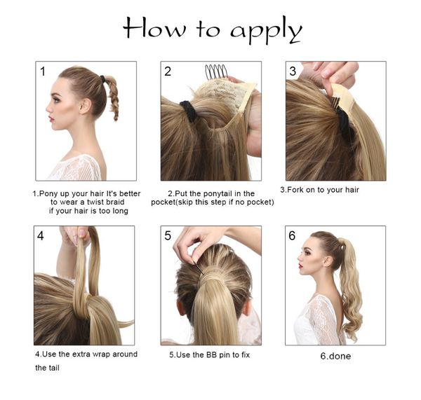 2019 2019 Long Natural Wavy Ponytail Extension For Women Heat