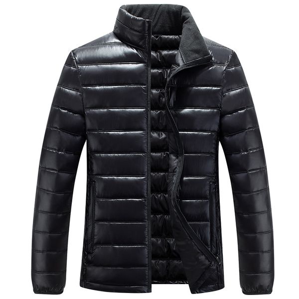 

плюс размера 6xl 7xl 8xl короткого теплое толстого outwear softshell мужского зимней куртка мужчина пальто ultralight вниз ветровки шинель, Tan;black