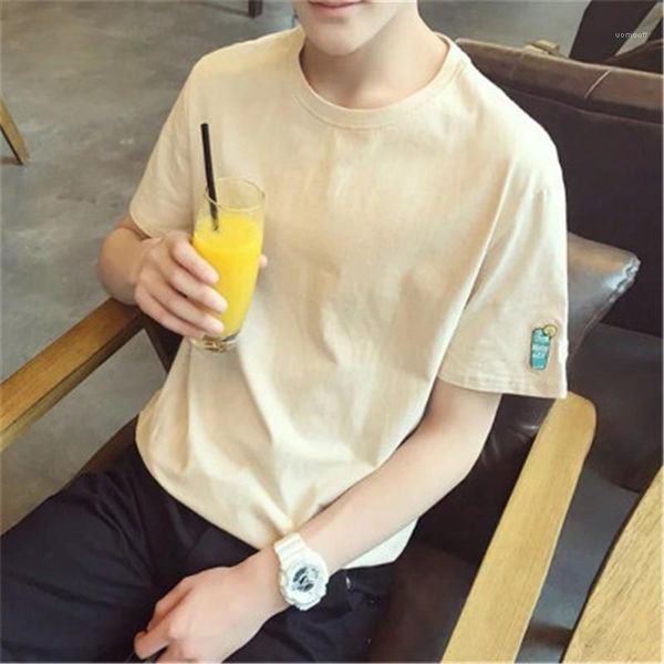 

sleeve tshirt men lightning portrait printed cotton tees polos men new spring loose round neck short, White;black