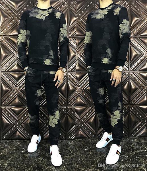 

mens designer tracksuits sportswear man jacket pants restoring ancient ways is printed sets turtleneck sports big horse track suit, Gray