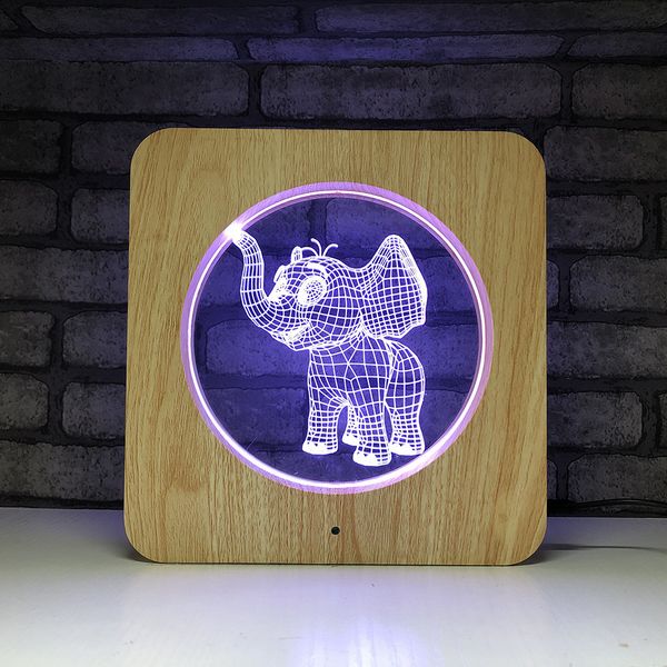 

gift originality 3d led lamp grain colorful second gram force small night-light insert electric touch usb desk lamp