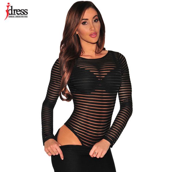 

idress new women bodysuit pink white black long sleeve bodysuit sheer mesh lace for women rompers bodycon jumpsuit, Black;white