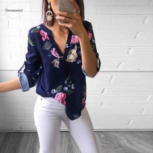 

блуза повседневной lady цветочной printedtops рубашки мода женщина дряблой 3 4 летнего рукав v шея горячей продажи женской рубашка печать, White